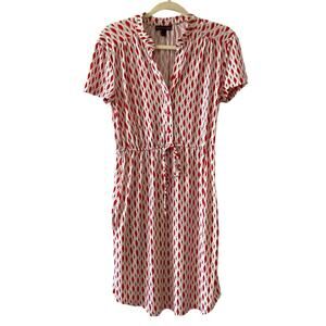 Fenn Wright Manson Red Pattern Dress Size 6